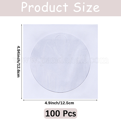100 шт. квадратные бумажные пакеты для хранения дисков ABAG-CP0001-16-1
