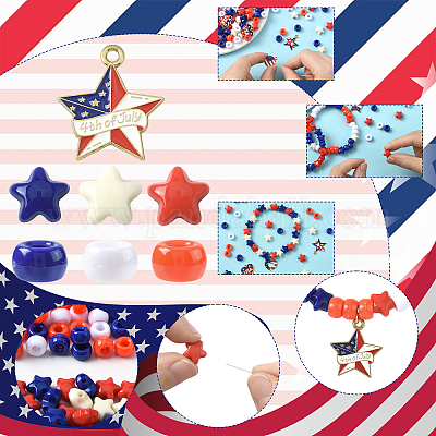 Наборы для самостоятельного изготовления браслетов на день независимости DIY-FS0009-53-1