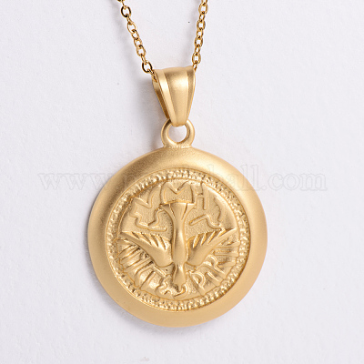 Ожерелья с подвеской в виде голубя мира в европейском стиле из нержавеющей стали для женщин ZA6244-1