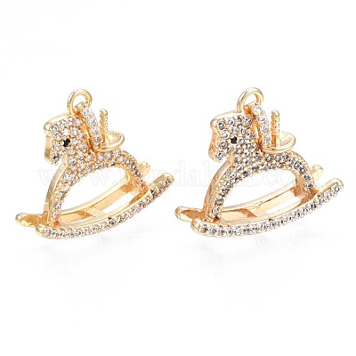 Латунная микропаве из прозрачного кубического циркония KK-N232-232-1