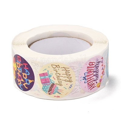 Самоклеющиеся наклейки с тематическим узором на день рождения DIY-E023-08B-1