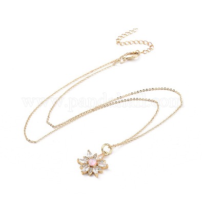 Ожерелье с кулоном из кубического циркония NJEW-JN02523-M-1