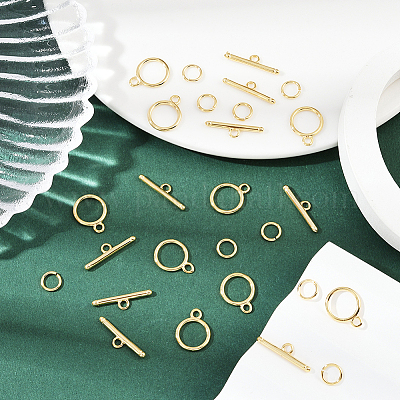 10 комплект латунных застежек-тоглов KK-BBC0021-09-1