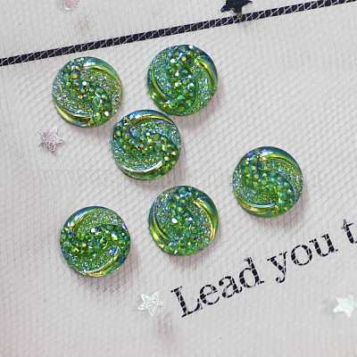 Кабошоны со стразами CRES-WH0002-11D-1