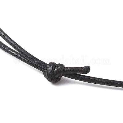 Изготовление ожерелий из вощеного полиэфирного шнура с регулируемой длиной AJEW-JB01308-01-1