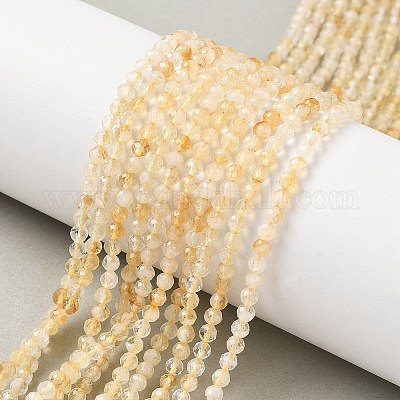 Природный цитрин бисер нитей G-L622-C05-3mm-B-1
