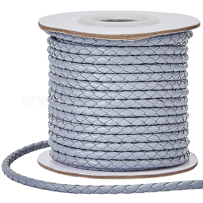 1 рулон 10 м круглых плетеных шнуров из коровьей кожи WL-SC0001-03C-1