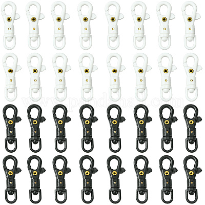 32 шт. 2-х цветные пластиковые помпоны с поворотными застежками FIND-SC0017-04-1