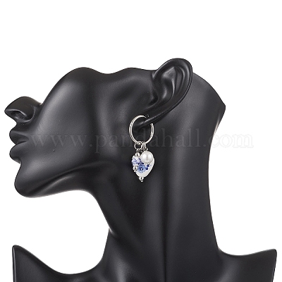 Серьги-кольца в форме сердца из нержавеющей стали 304 EJEW-JE06732-01-1