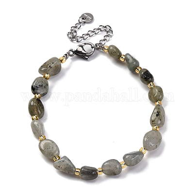 Браслеты из натурального лабрадорита для женщин G-P563-07P-05-1
