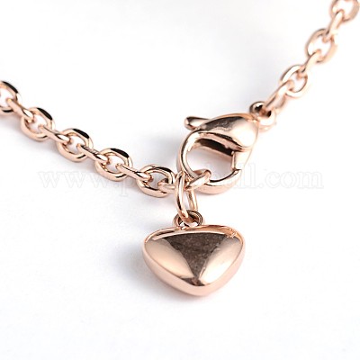 Ионное покрытие (ip) браслеты из нержавеющей стали 304 BJEW-H0003-10RG-1