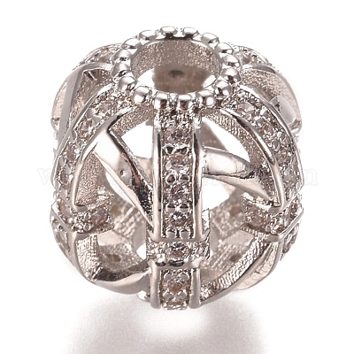 Латунные микропаве из прозрачного кубического циркония ZIRC-L075-76A-P-1