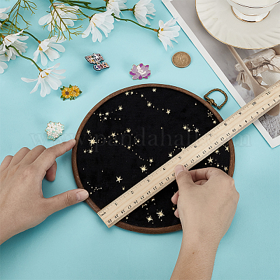 Плоские круглые настенные броши-органайзеры из АБС-пластика для демонстрации досок AJEW-WH0554-84A-1