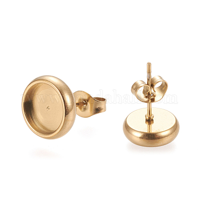 Ионное покрытие (ip) серьги-гвоздики из нержавеющей стали 304 STAS-K202-05C-G-1