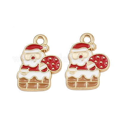 Подвески из сплава и эмали с рождественской тематикой ENAM-Z023-01G-07-1