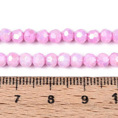 Антикоррозийные гальванические стеклянные бусины EGLA-T021-4mm-15-01-1