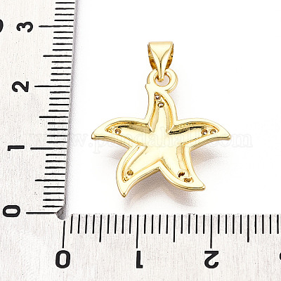 Латунные микропаве прозрачные подвески с фианитом KK-N268-30G-1