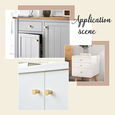 10 пакетик конических ручек для ящиков из алюминиевого сплава FIND-GO0003-99-1