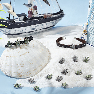 32шт 2 цвета сплава горный хрусталь слайд подвески FIND-SC0010-40-1