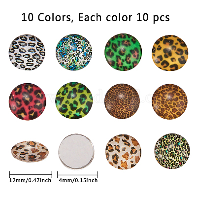 Кабошоны из стекла GLAA-SC0001-04-1