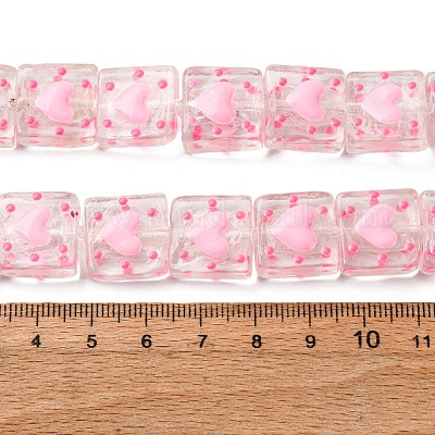 День святого Валентина нити эмалевых бусин ручной работы лэмпворк LAMP-A001-D04-1-1