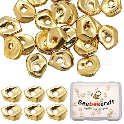 40 шт. Латунные дистанционные бусины KK-BBC0014-48G-1