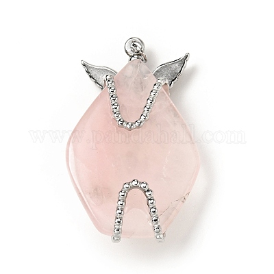 Природного розового кварца подвески G-C246-07P-1