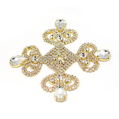 Латунь горный хрусталь Кабошоны RB-S042-10G-1