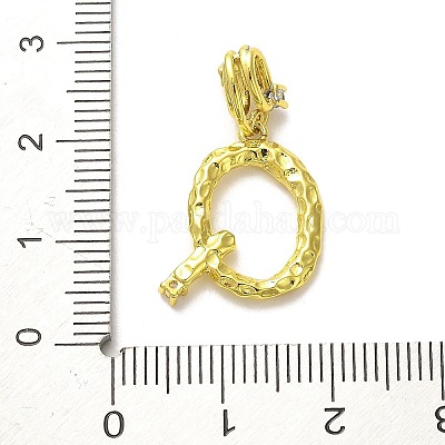 Реечное покрытие латунь микро паве кубический цирконий европейские подвески с подвесками KK-L210-015G-Q-1