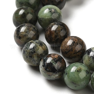 Натуральные хризопразные бисерные пряди G-H298-A09-03-1