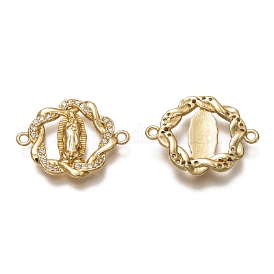 Латунные соединители с прозрачным кубическим цирконием ZIRC-C020-30G-1