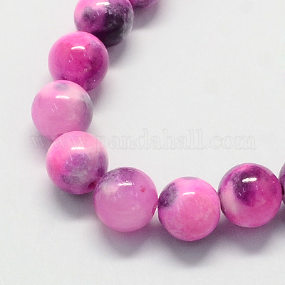 Натуральные окрашенные нити бус из персидского нефрита и драгоценных камней G-R271-6mm-XP21-1