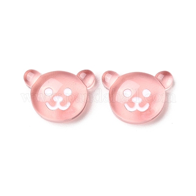 Кабошоны из полупрозрачной смолы с изображением животных RESI-M040-03-2-1