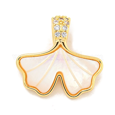 Латунные микропаве прозрачные подвески с фианитом KK-P275-19G-1