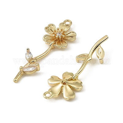 Латунные микро проложить кубического циркония подвески KK-C107-09B-G-1