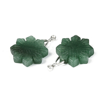 Естественный зеленый авантюрин подвески G-T144-12H-1