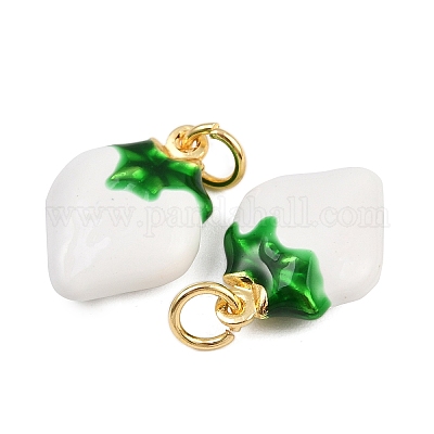 Латунные эмалевые подвески с фруктами KK-I377-04G-A-1