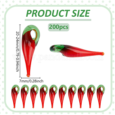 200шт подвески ручной работы лэмпворк LAMP-ME0001-01-1