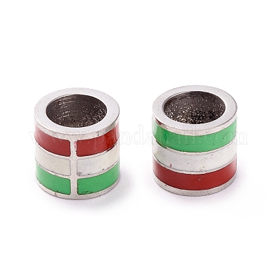 304 нержавеющая сталь эмалированные европейские бусины STAS-I670-11-1