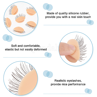 Силиконовые сменные веки для век головы манекена MRMJ-WH0070-98B-1