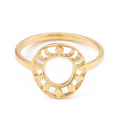 201 кольцо для пальцев из нержавеющей стали RJEW-A006-01G-1