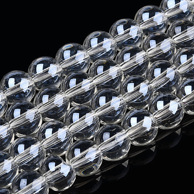 Прозрачные стеклянные бусины гальваническим пряди GLAA-T032-T8mm-AA13-1