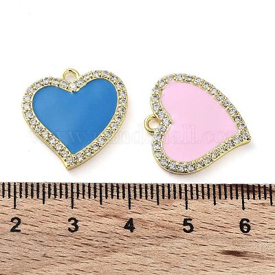 Латунные микропаве прозрачные подвески с фианитом KK-F871-05G-1