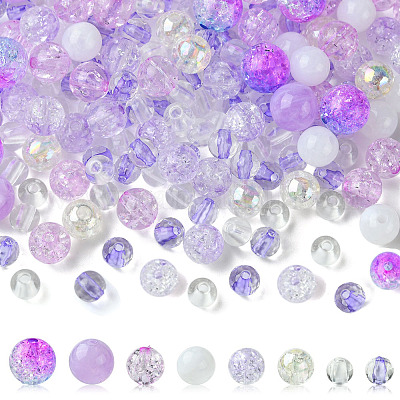 Наборы для изготовления браслетов из круглых акриловых бусин своими руками DIY-FS0007-02C-1