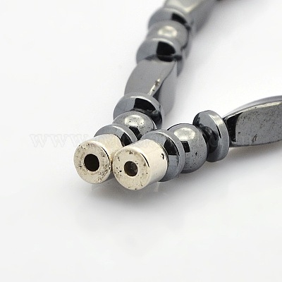 Великие День Святого Валентина Идеи для друга неэластичных магнитного гематита браслеты BJEW-M066-15-1