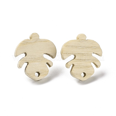 Фурнитура для серег из ясеня EJEW-N017-011G-1