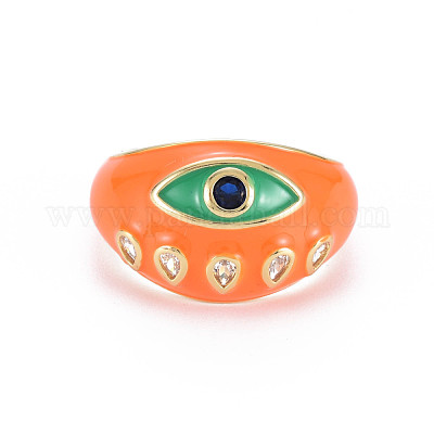 Латунные кольца-манжеты с микро-паве RJEW-S044-158-NF-1