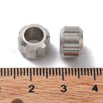 Европейские бусины из нержавеющей стали 303 STAS-Q302-11A-P-1