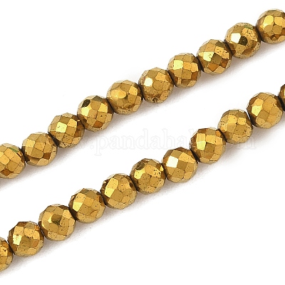 Гальванизировать синтетические немагнитных гематита бусы пряди G-A263-B01-03-1