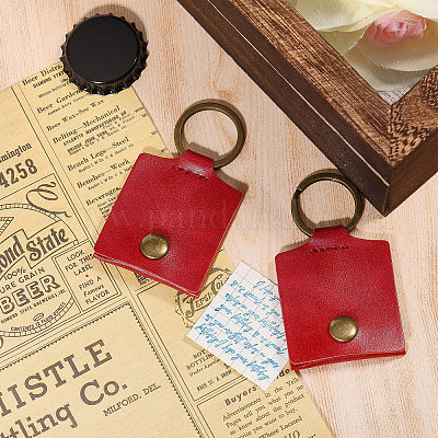 Брелки из искусственной кожи KEYC-WH0003-08AB-1